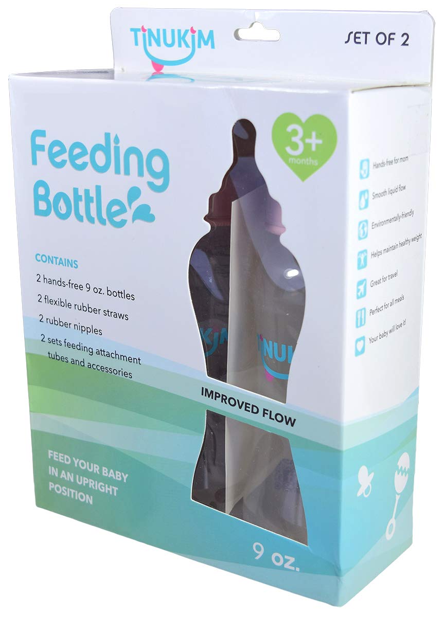 Tinukim iFeed bottle wide mouth with measurement marks for easy prep.