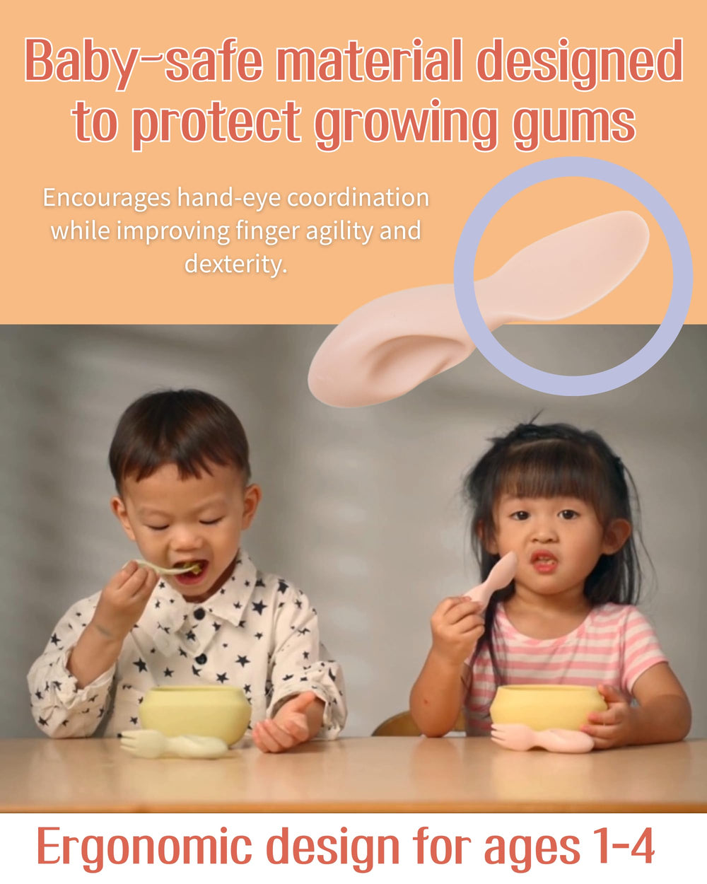 Tiny Genius toddler feeding set encourages self-feeding confidence