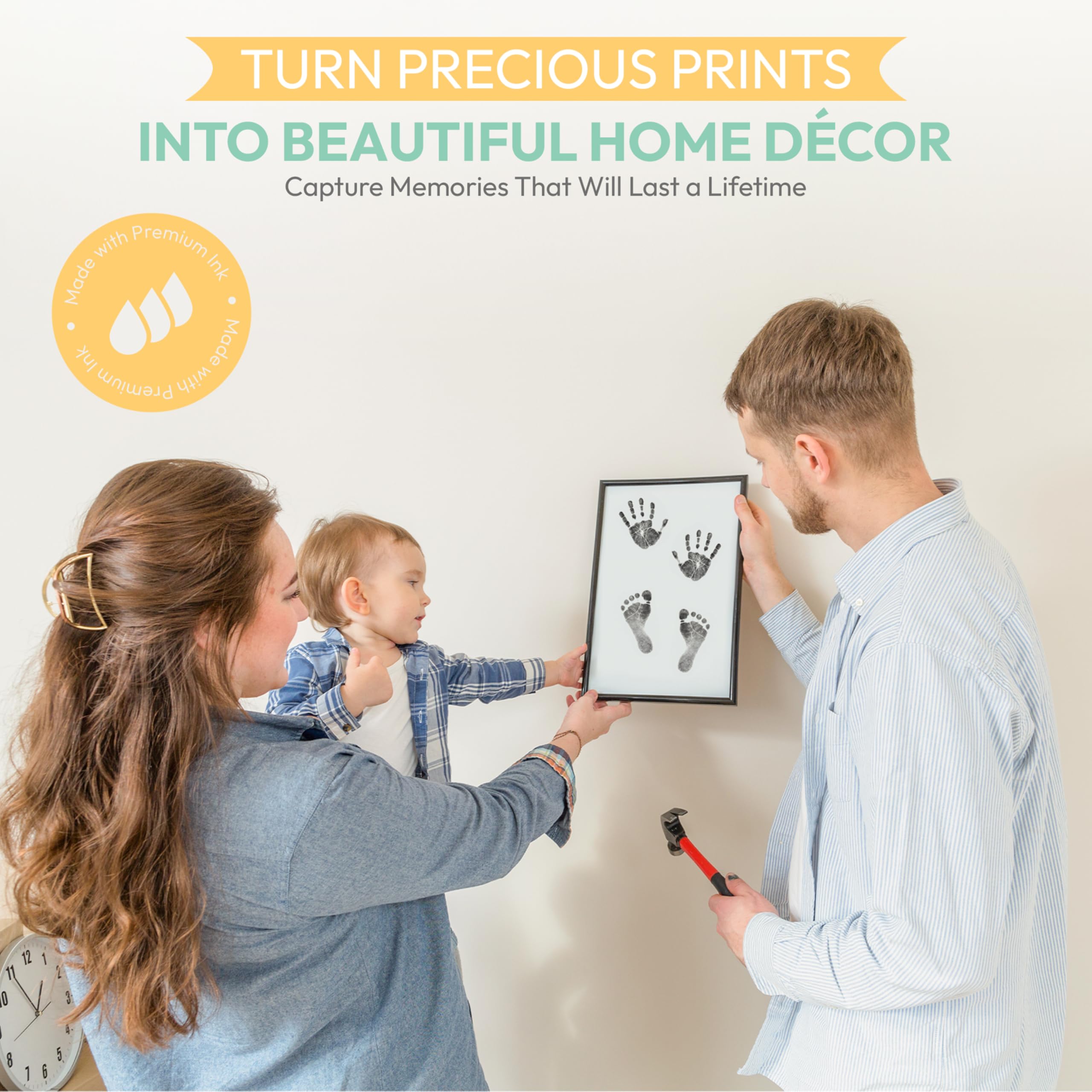 Tiny Gifts Clean Touch baby keepsake image emphasizes long-lasting memories from simple presses.