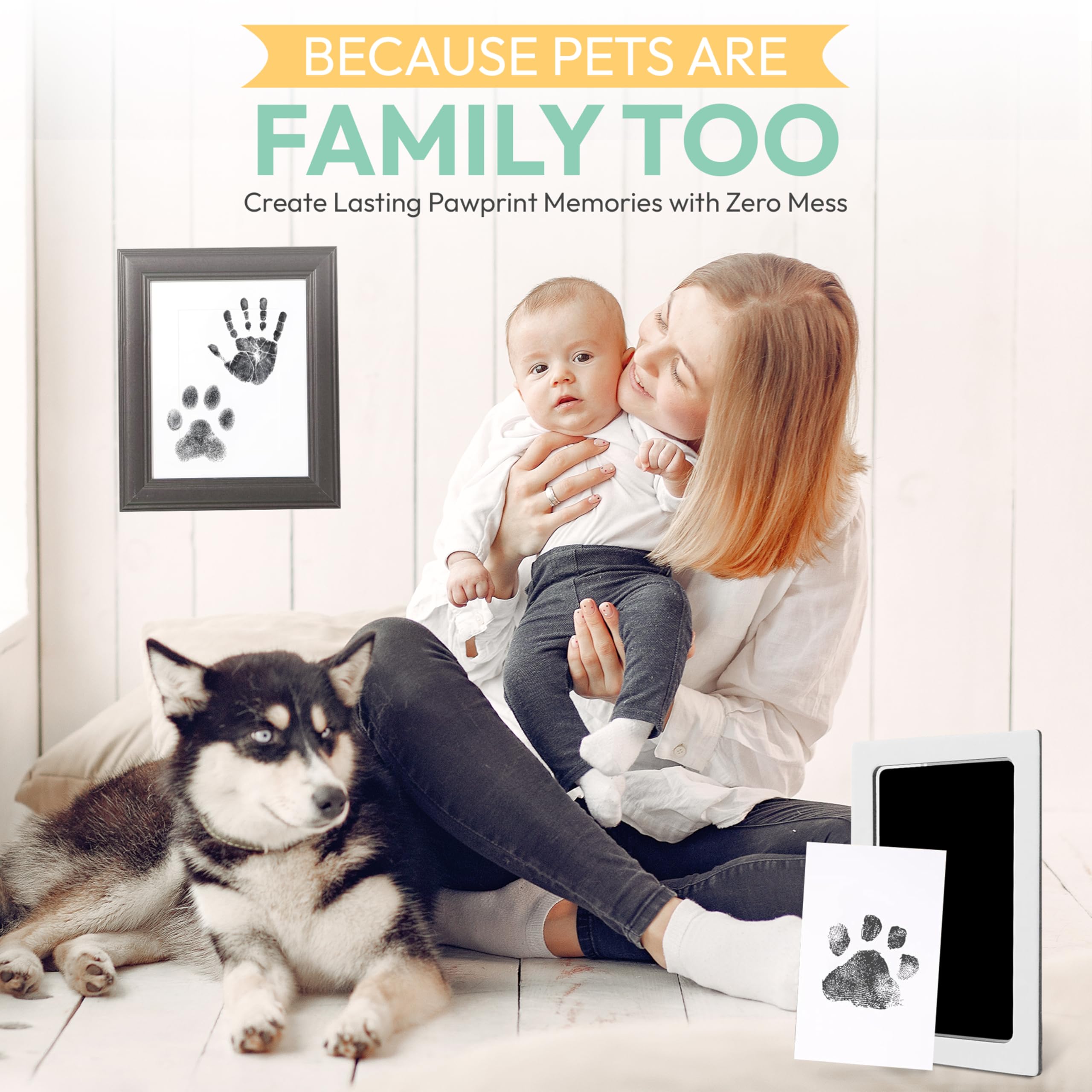 Large imprint area supports comfortable hand or paw prints.
