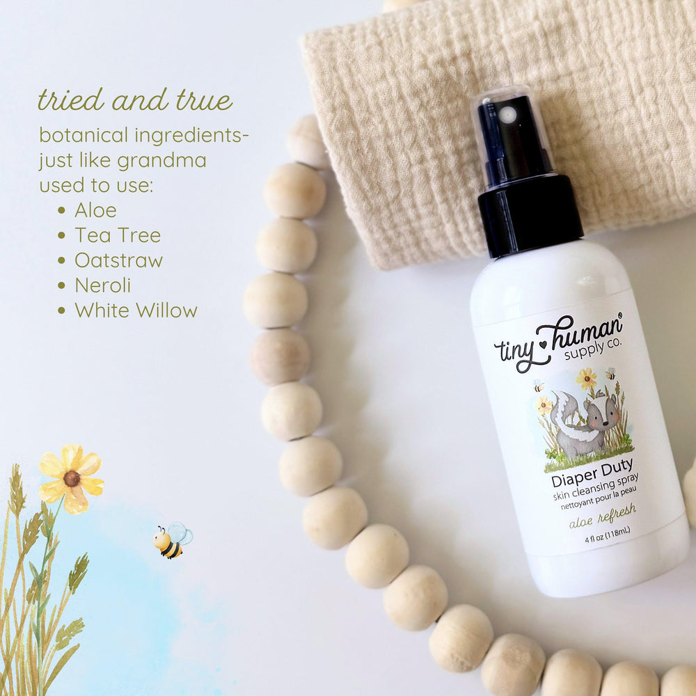 Tiny Human Supply Co Diaper Duty Wash used on cloth diapers for an eco-friendly cleanse.