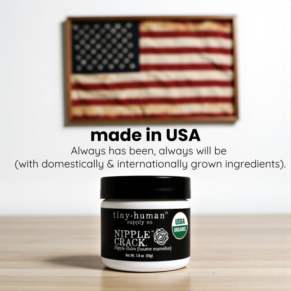 Tiny Human Supply Co odorless formulation label highlights clean ingredients