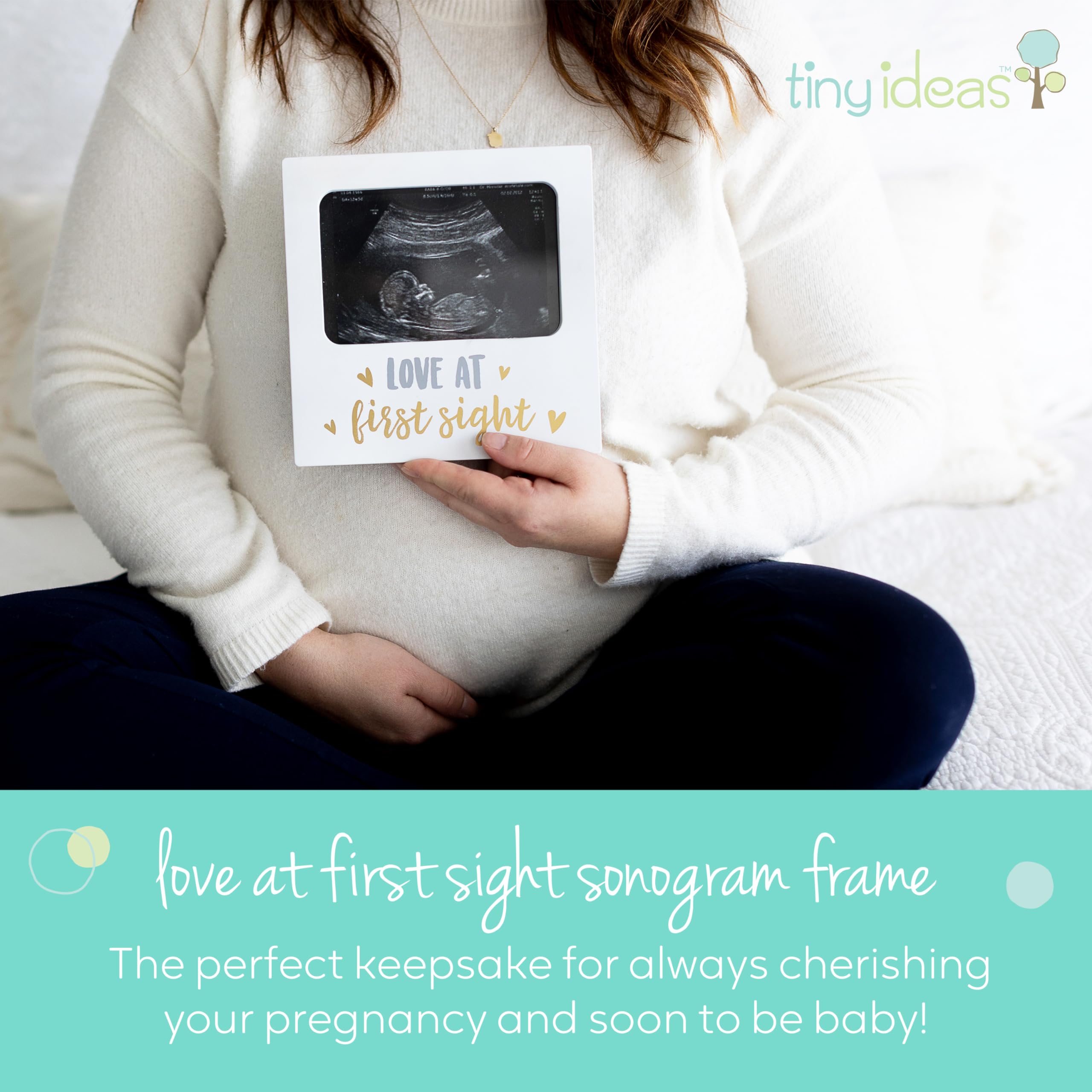 Tiny Ideas Love at First Sight close-up highlights the white border and metallic lettering.