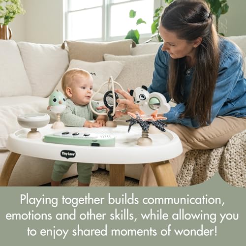 Tiny Love baby balance board with textured surface encourages leg strength and sensory feedback