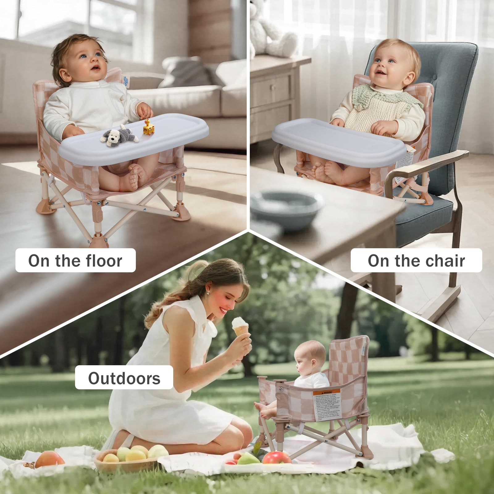Tiny Marvels 3-point safety harness ensures secure seating during meals