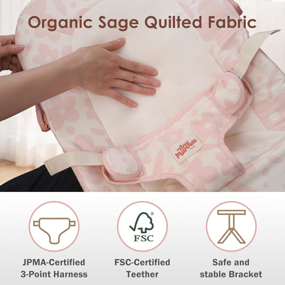 Tiny Marvels bouncer folded compact design – easy portability for travel and small spaces