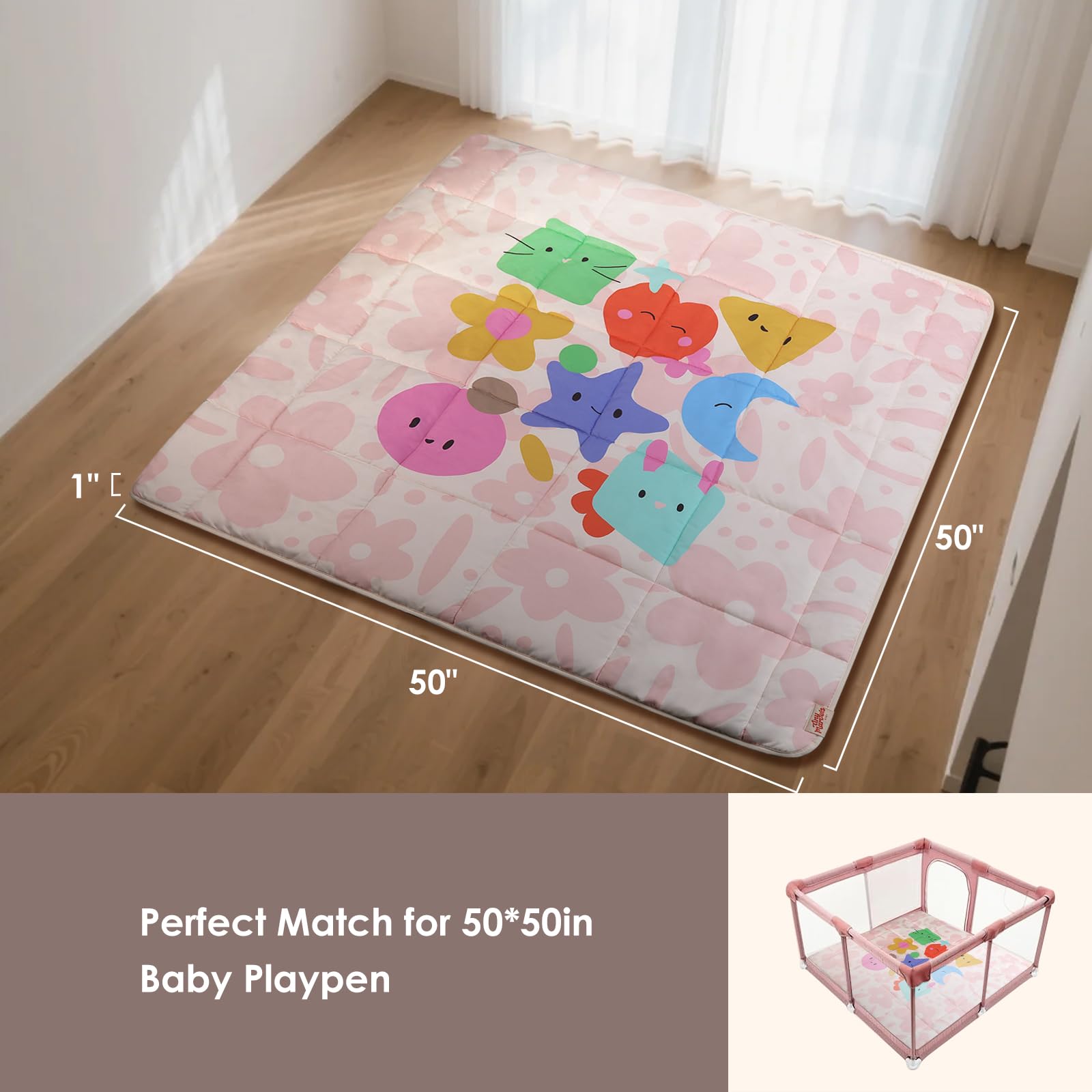 Tiny Marvels machine-washable fabric for quick, easy cleaning after messes.