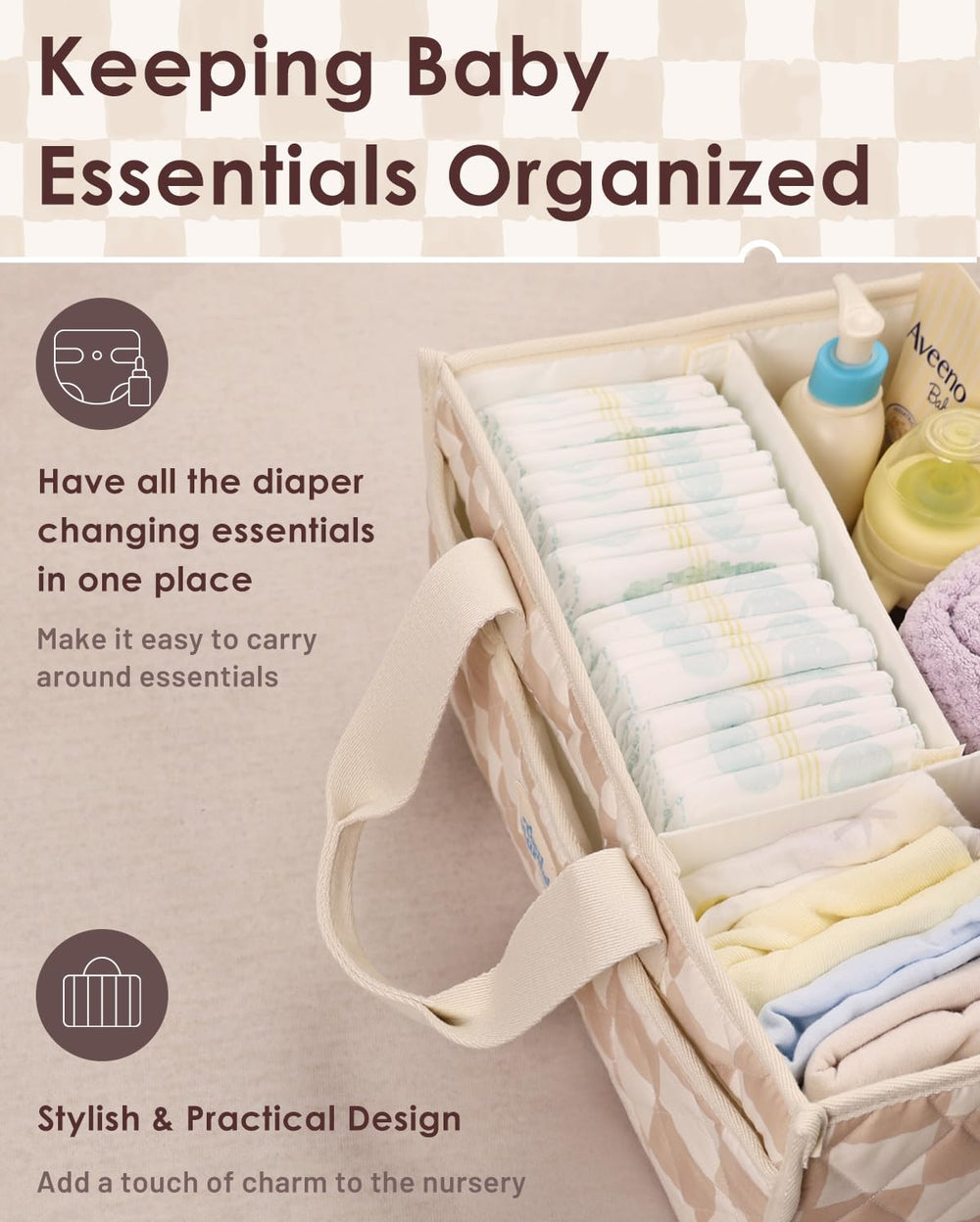 Tiny Marvels caddy used as car organizer for travel-ready essentials.