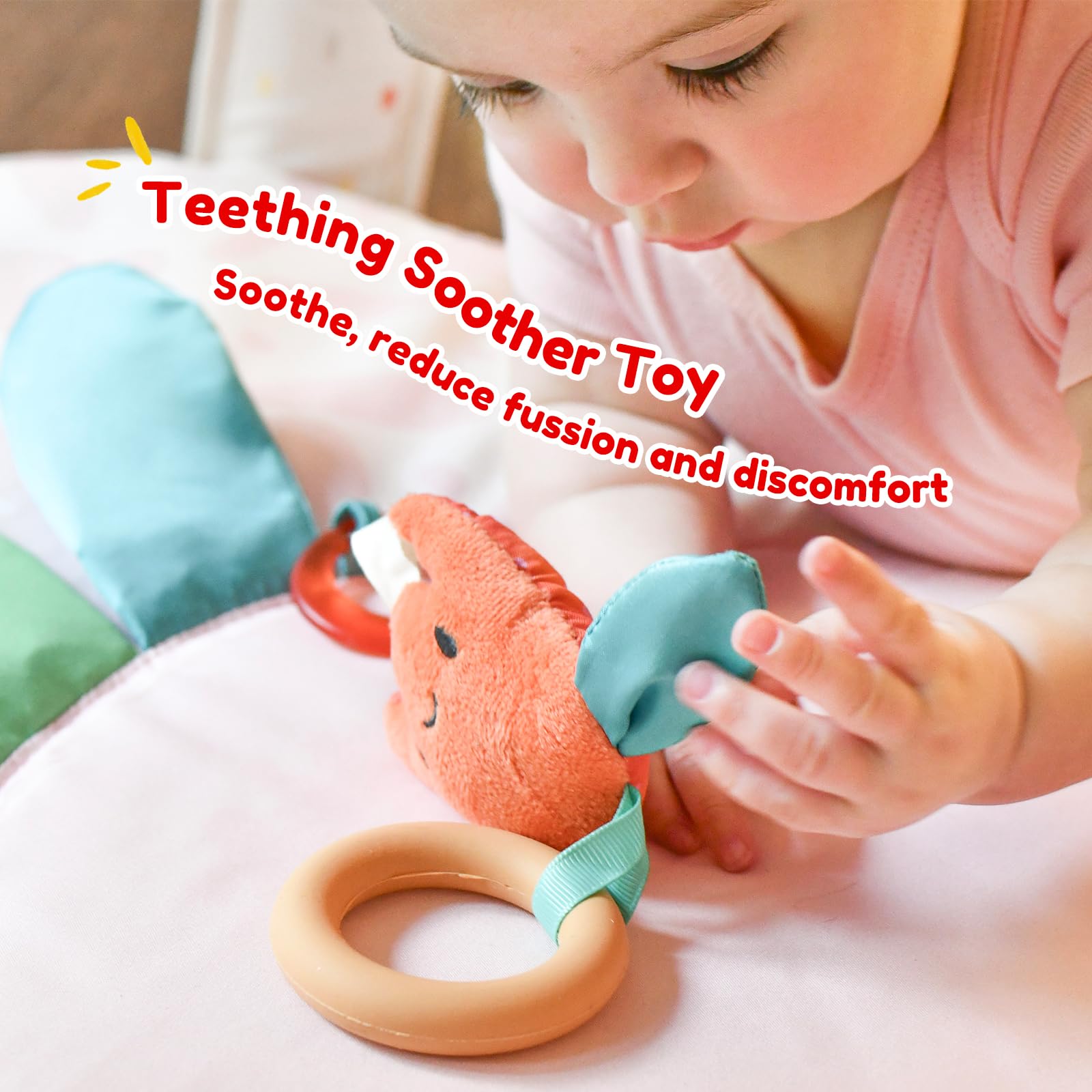 Tiny Marvels flower-mirror tummy-time panel encouraging visual focus and exploration