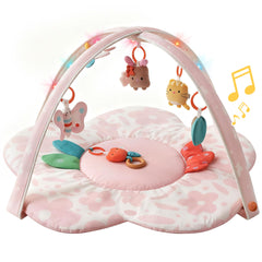 Tiny Marvels light-up arch over baby play gym with gentle music in view helps head tracking