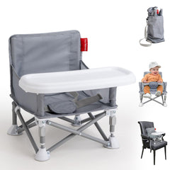 Tiny Marvels portable 3-in-1 baby chair folded in carry bag for travel.