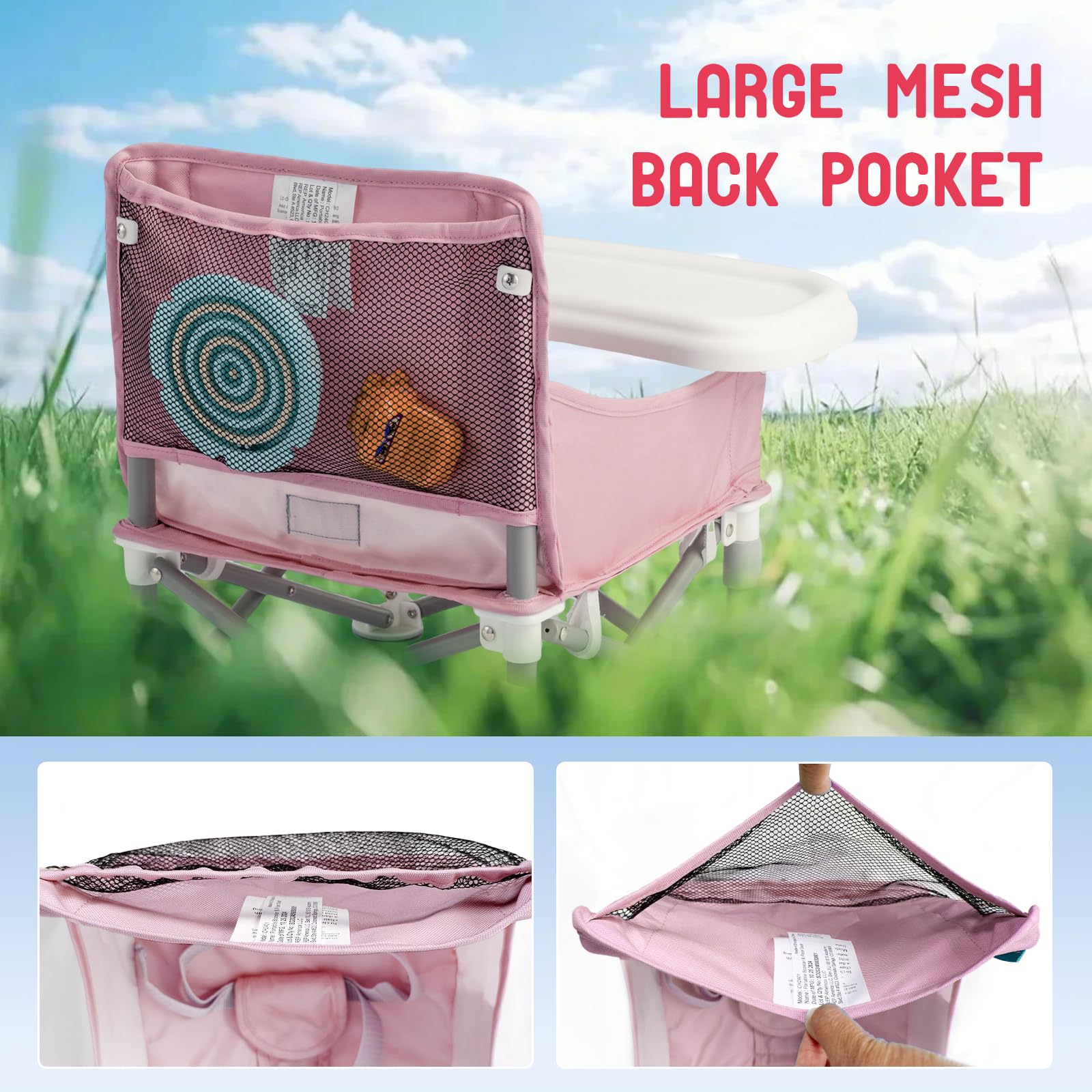 Tiny Marvels portable 3-in-1 baby chair carry bag for travel.