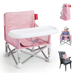 Tiny Marvels portable 3-in-1 baby chair folded for travel and storage.