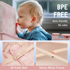 Tiny Marvels 3-in-1 chair in use at the dining table for safe seating