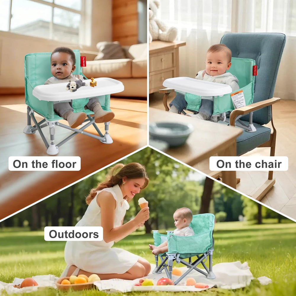 Tiny Marvels safety harness in use for secure seating.