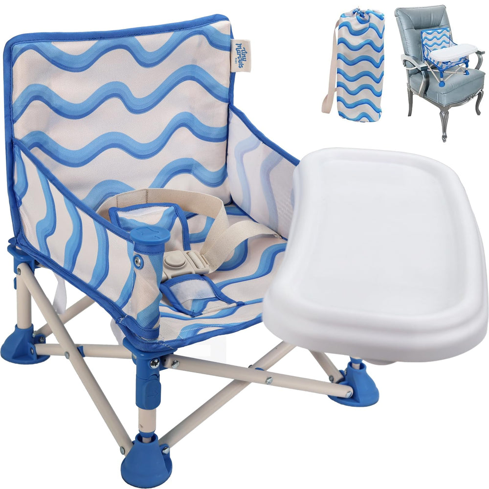 Tiny Marvels portable 3in1 chair folded with carry bag for easy travel and storage