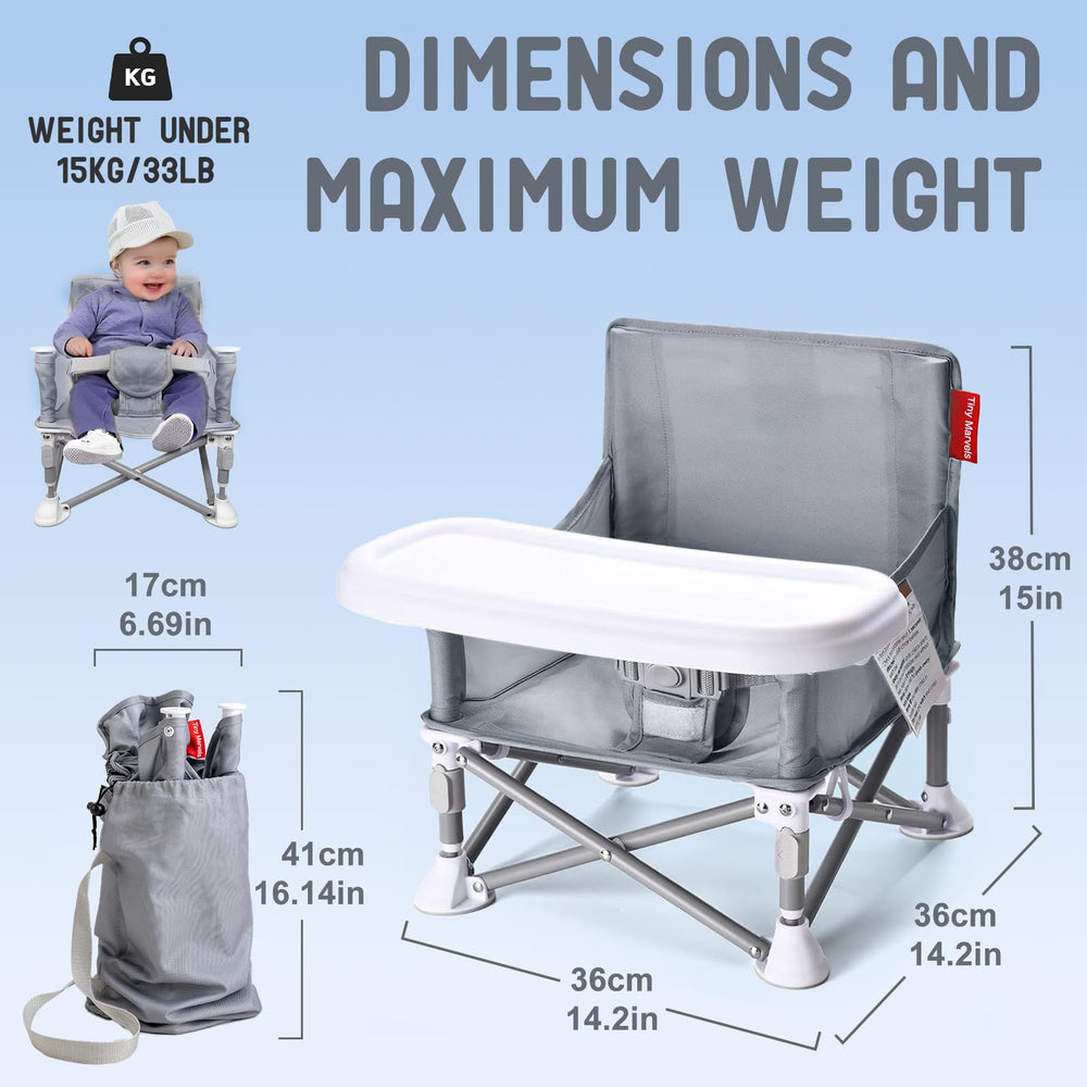Tiny Marvels safety-belt carry bag for easy transport and tidy storage.