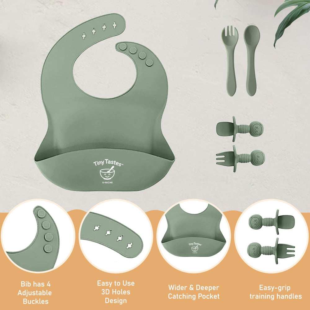 Tiny Tastes soft spoon designed for tiny mouths and early self-feeding.