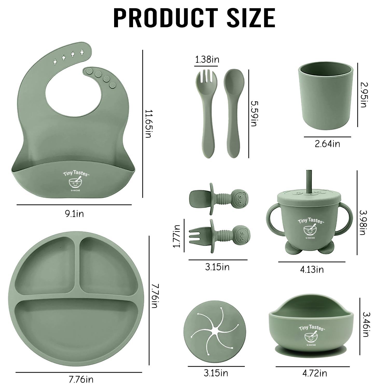Tiny Tastes suction bowl with secure grip to keep dishes in place during feeding.