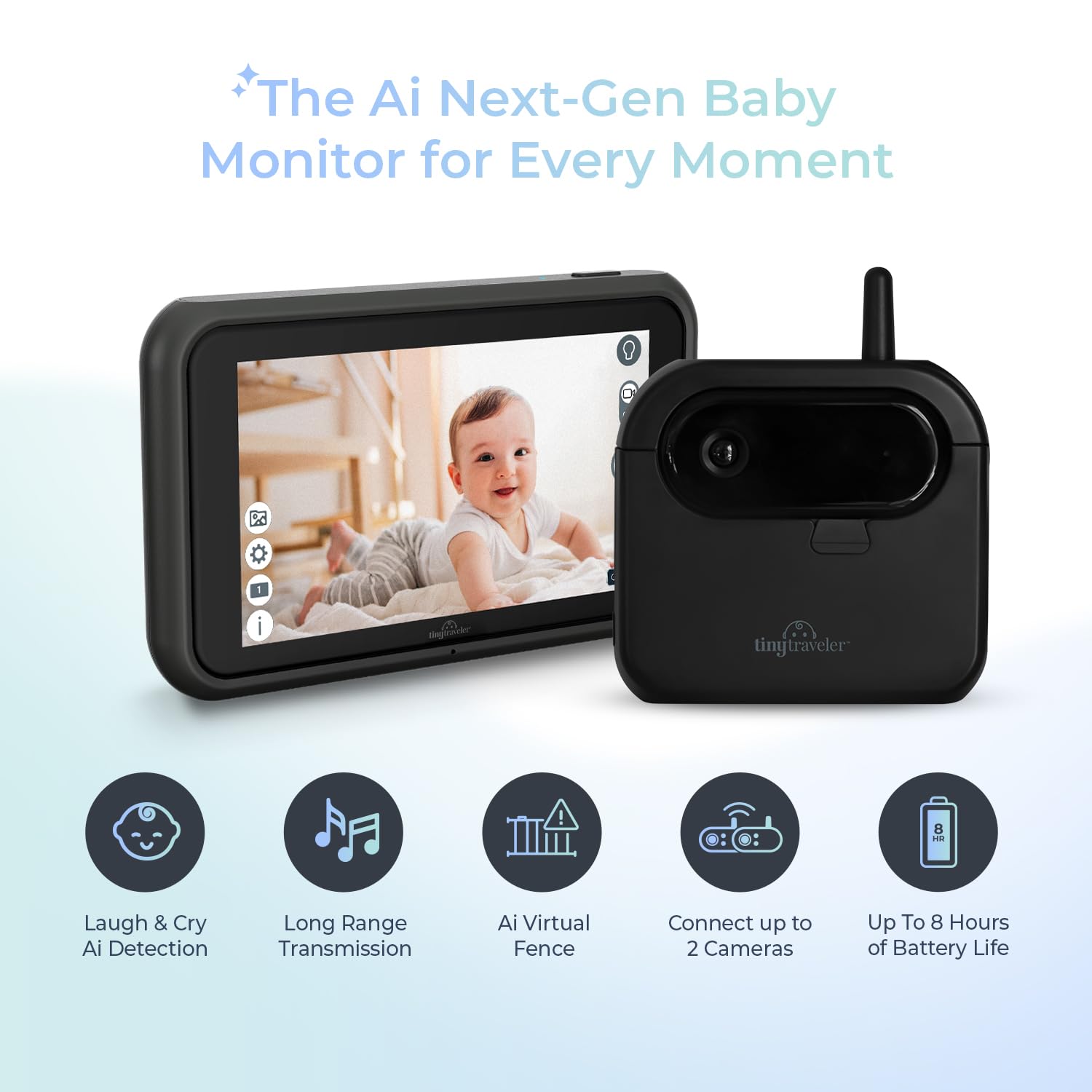 Tiny Traveler in-car setup shows easy mounting for travel monitoring