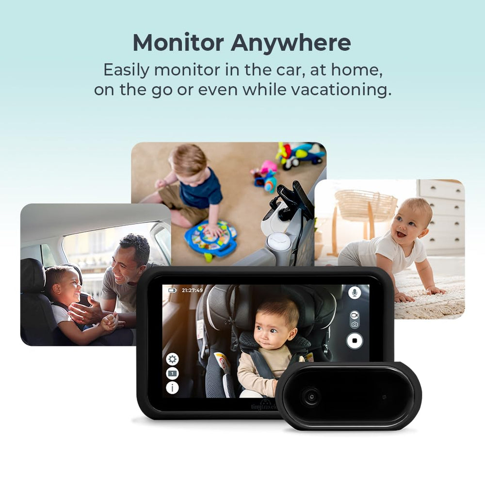 Tiny Traveler HD night vision in action for dim car rides with baby.