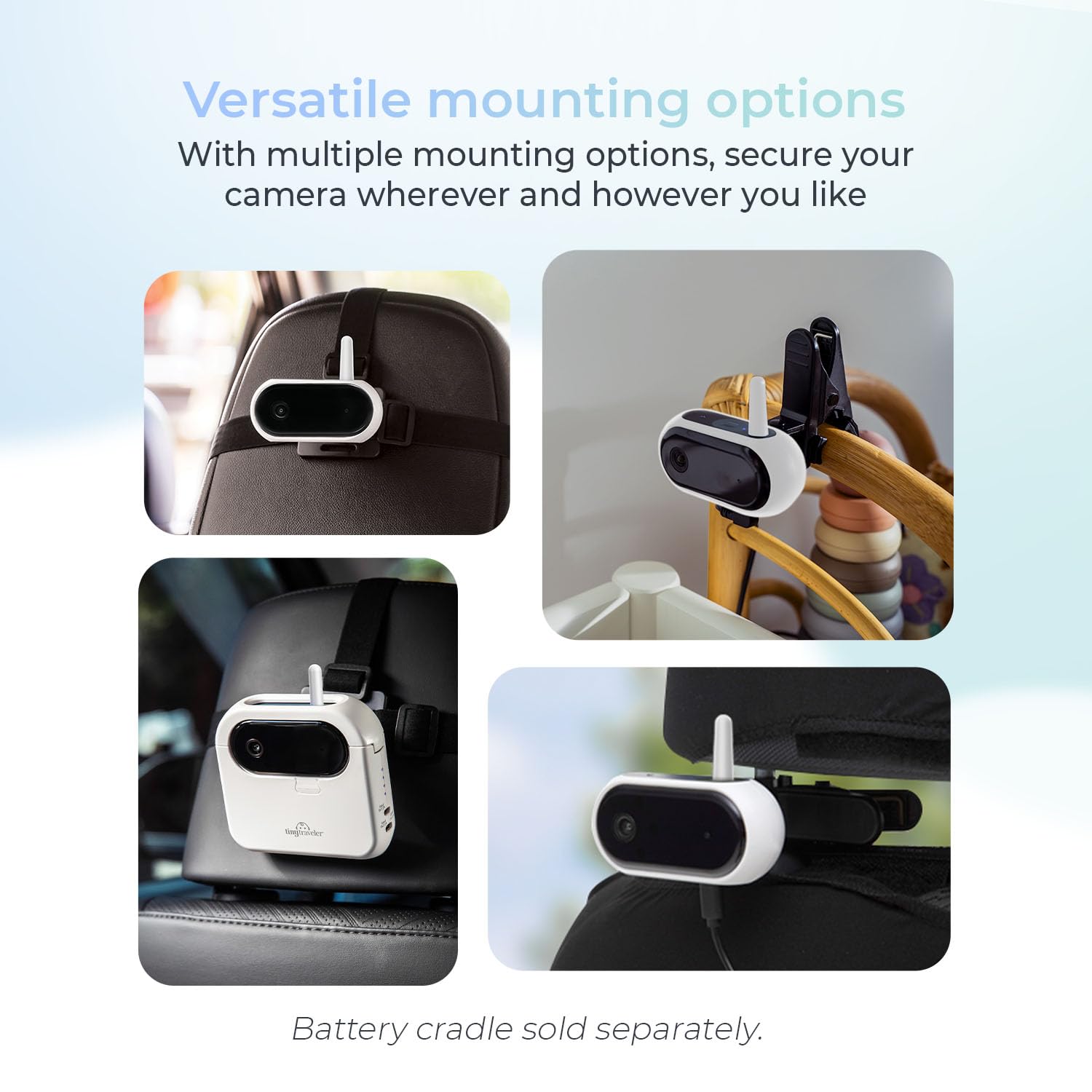 Tiny Traveler TT006W night vision and night light for day and night monitoring.