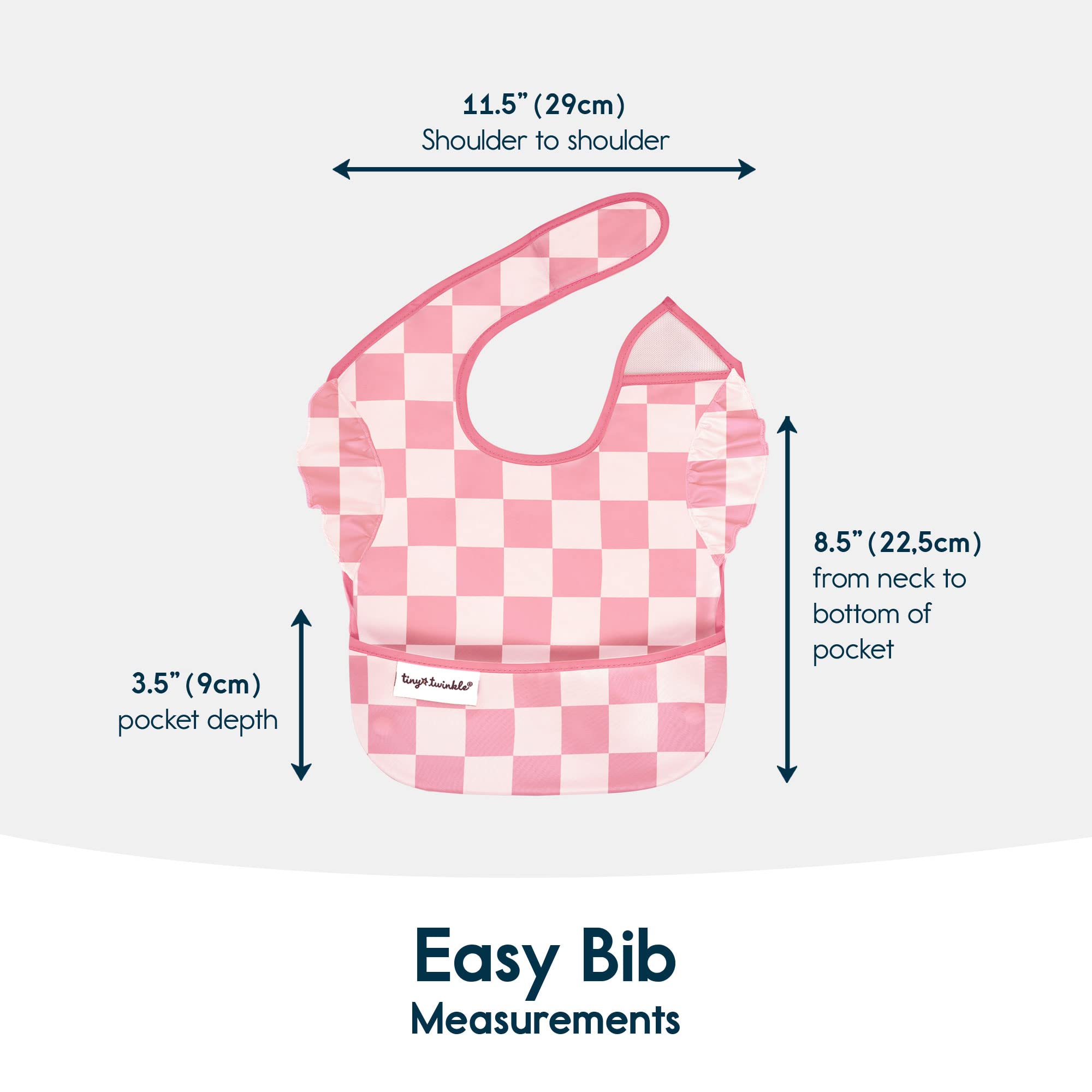 Tiny Twinkle 3-pack checkers girl design set for meals.