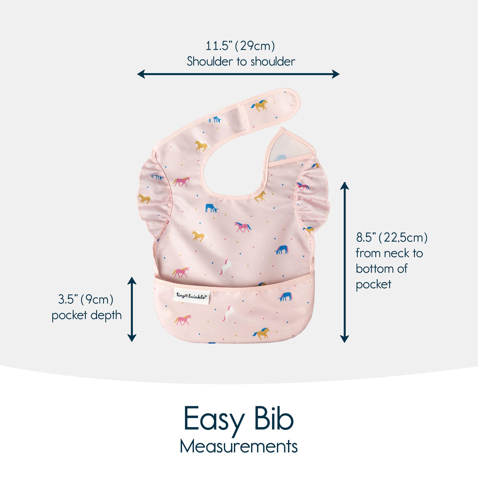 Tiny Twinkle 3-pack unicorn design highlights value and coordinated bibs.