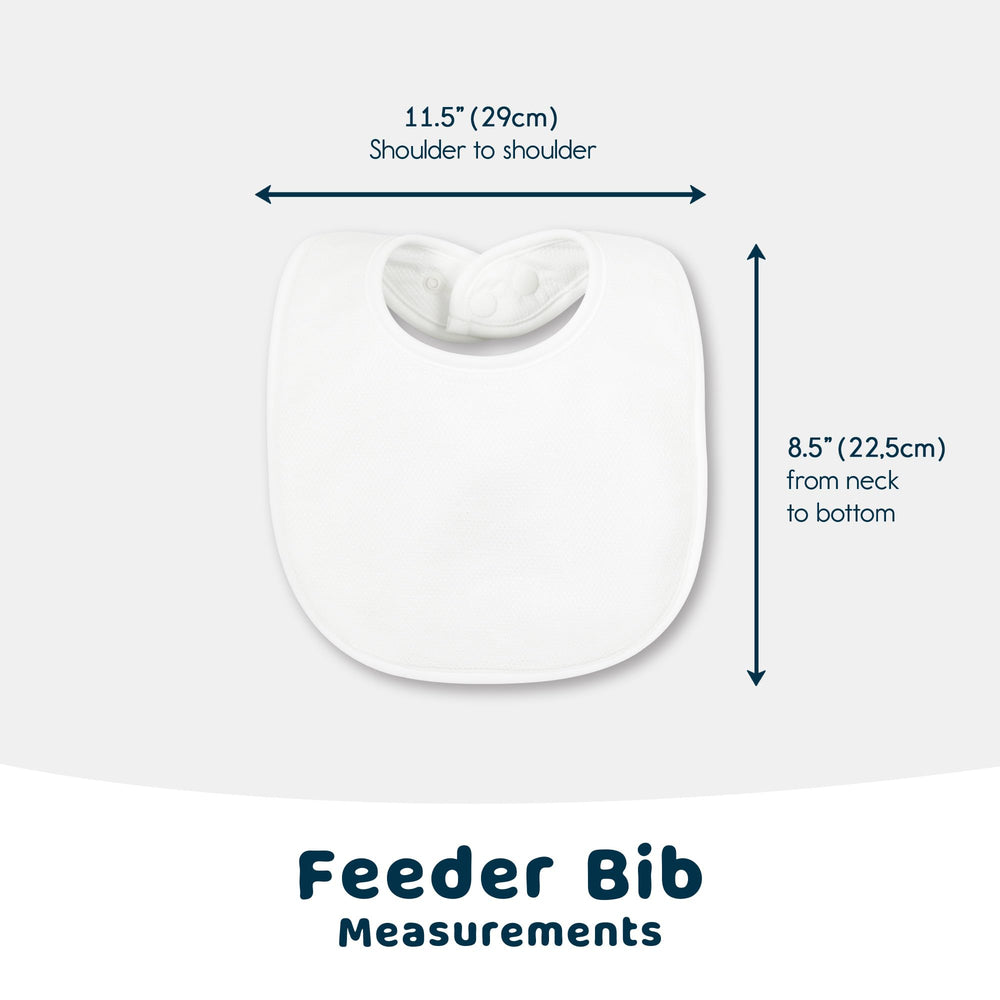 Tiny Twinkle bibs absorbent outer layer keeps drool away from skin during teething.