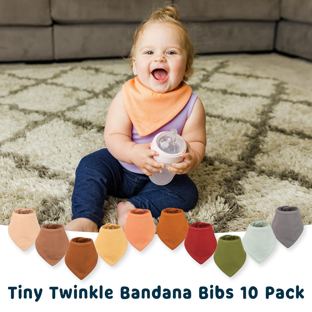 Tiny Twinkle bandana bib easy-care wash-machine ready for busy households.