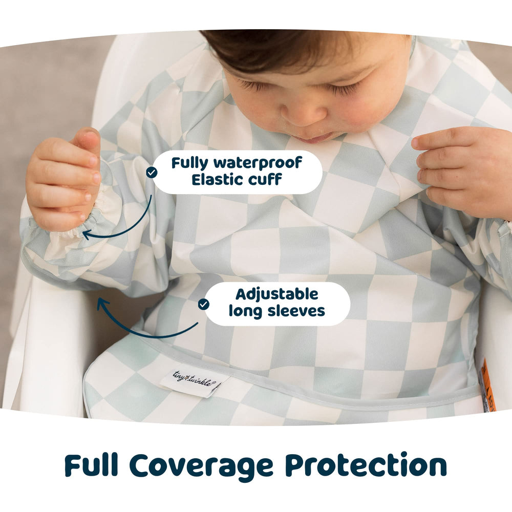 Tiny Twinkle bib Flexible fit silhouette demonstrates comfortable movement for active babies