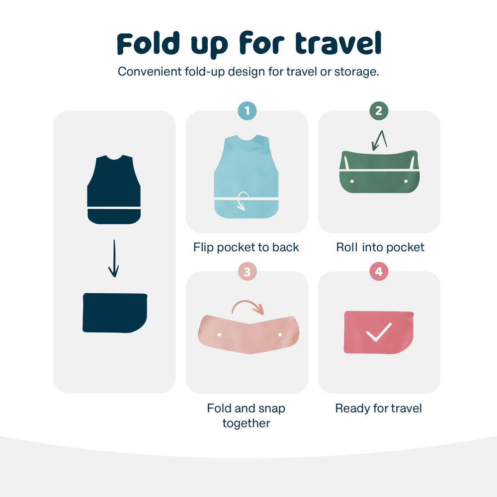 Tiny Twinkle Mess Proof Bib lightweight design supports easy, unrestricted exploration.
