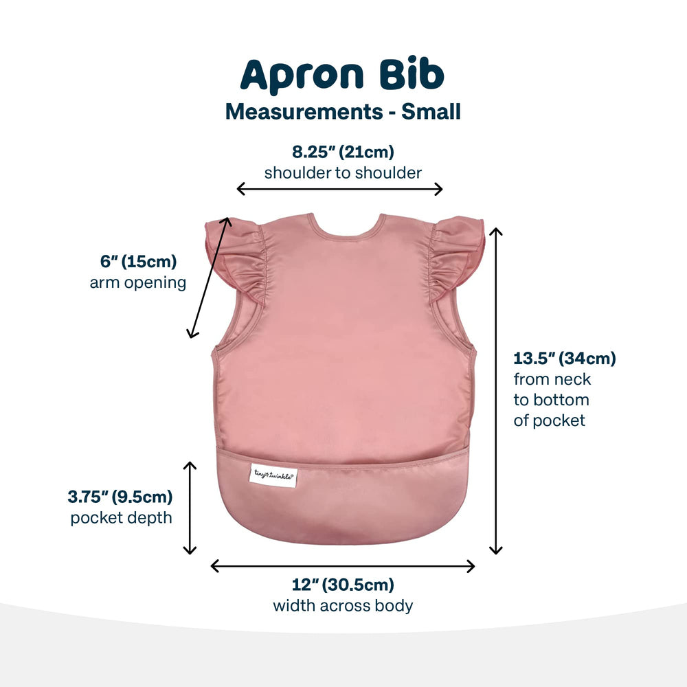 Tiny Twinkle machine-washable bib closeup shows easy cleaning after messy meals