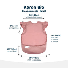 Tiny Twinkle machine-washable bib closeup shows easy cleaning after messy meals