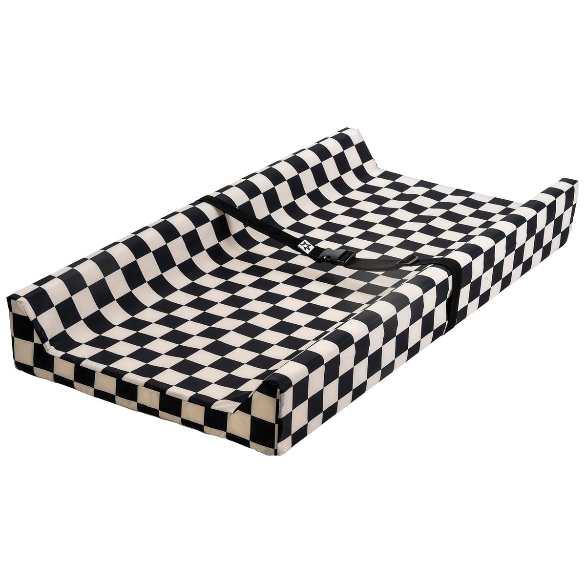 Tiny Twinkle changing pad on dresser demonstrates secure setup for safe diaper changes.