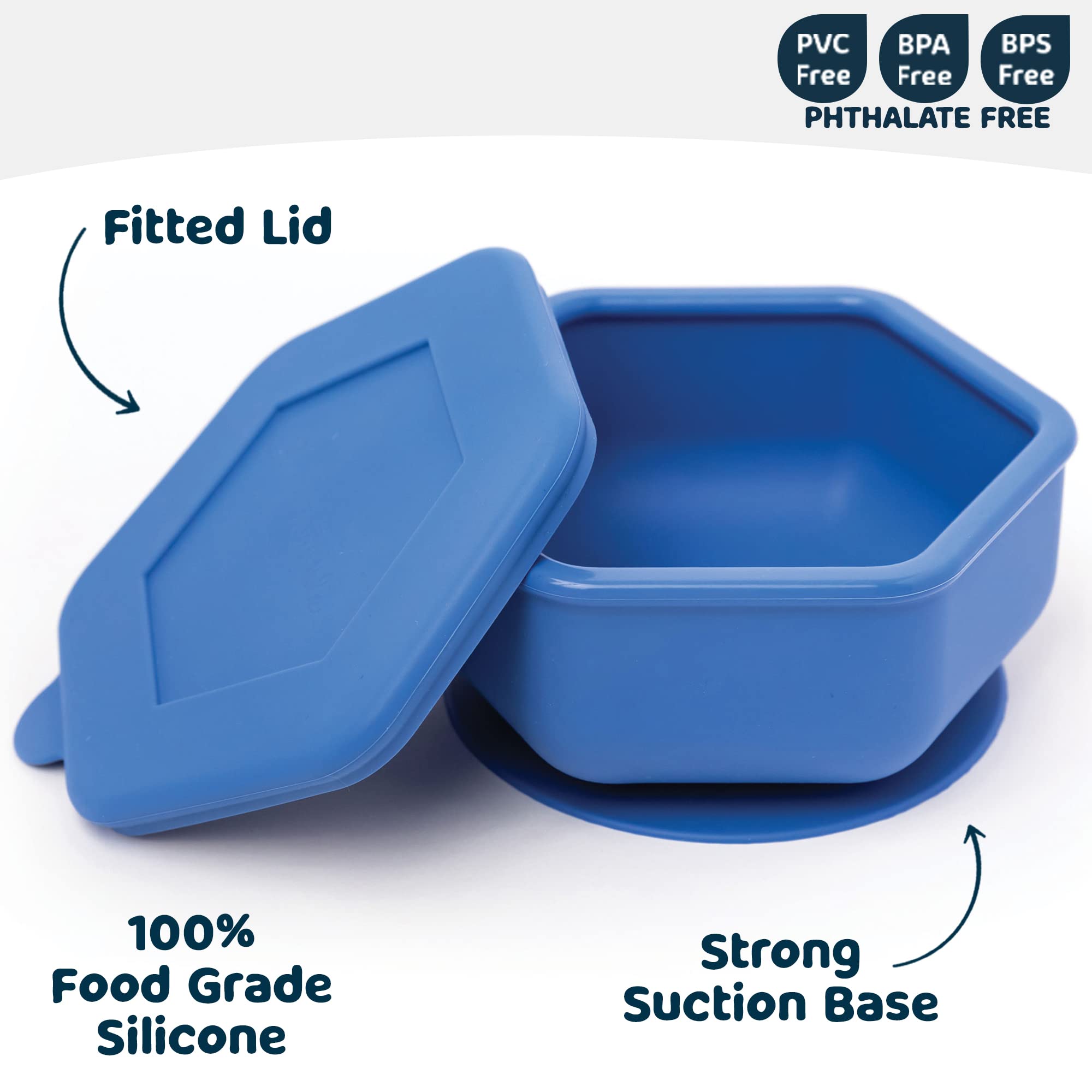 Tiny Twinkle dishwasher-safe silicone bowl indigo ready for quick cleaning after meals