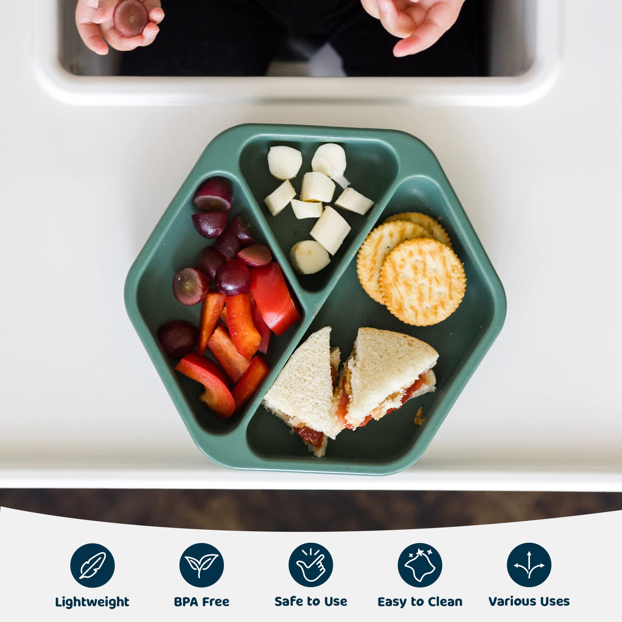 Tiny Twinkle food-grade silicone plate showcased for safe, clean feeding surfaces