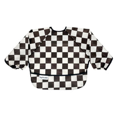 Tiny Twinkle full-body coverage bib Checkers Black prevents mess during snacks