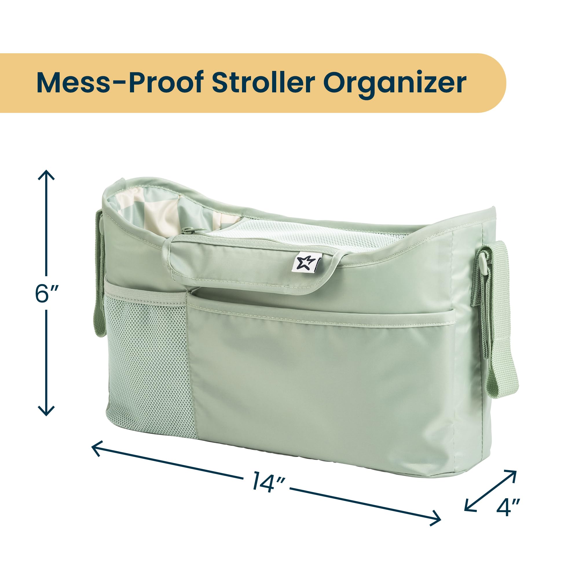 Interior pocket holds bottles and a large tumbler for easy access.