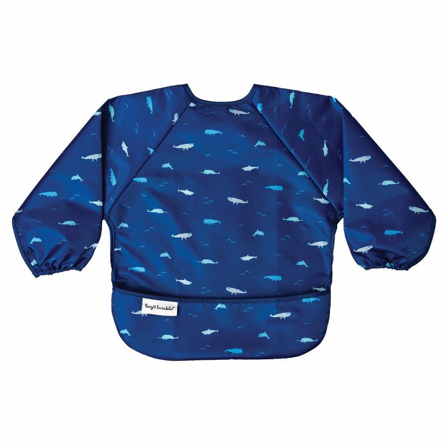 Tiny Twinkle long sleeve bib full body coverage prevents mess during mealtime