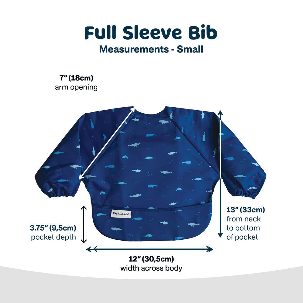 Tiny Twinkle long sleeve bib machine washable design for busy parents
