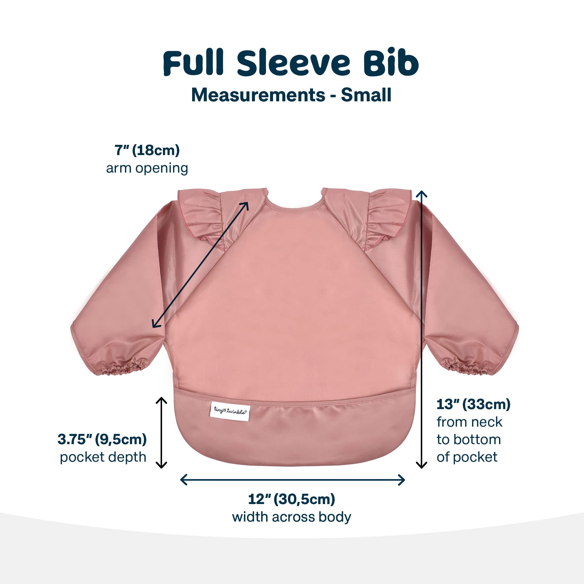 Tiny Twinkle baby mealtime-wear on a toddler demonstrates mess-proof protection during snacks.