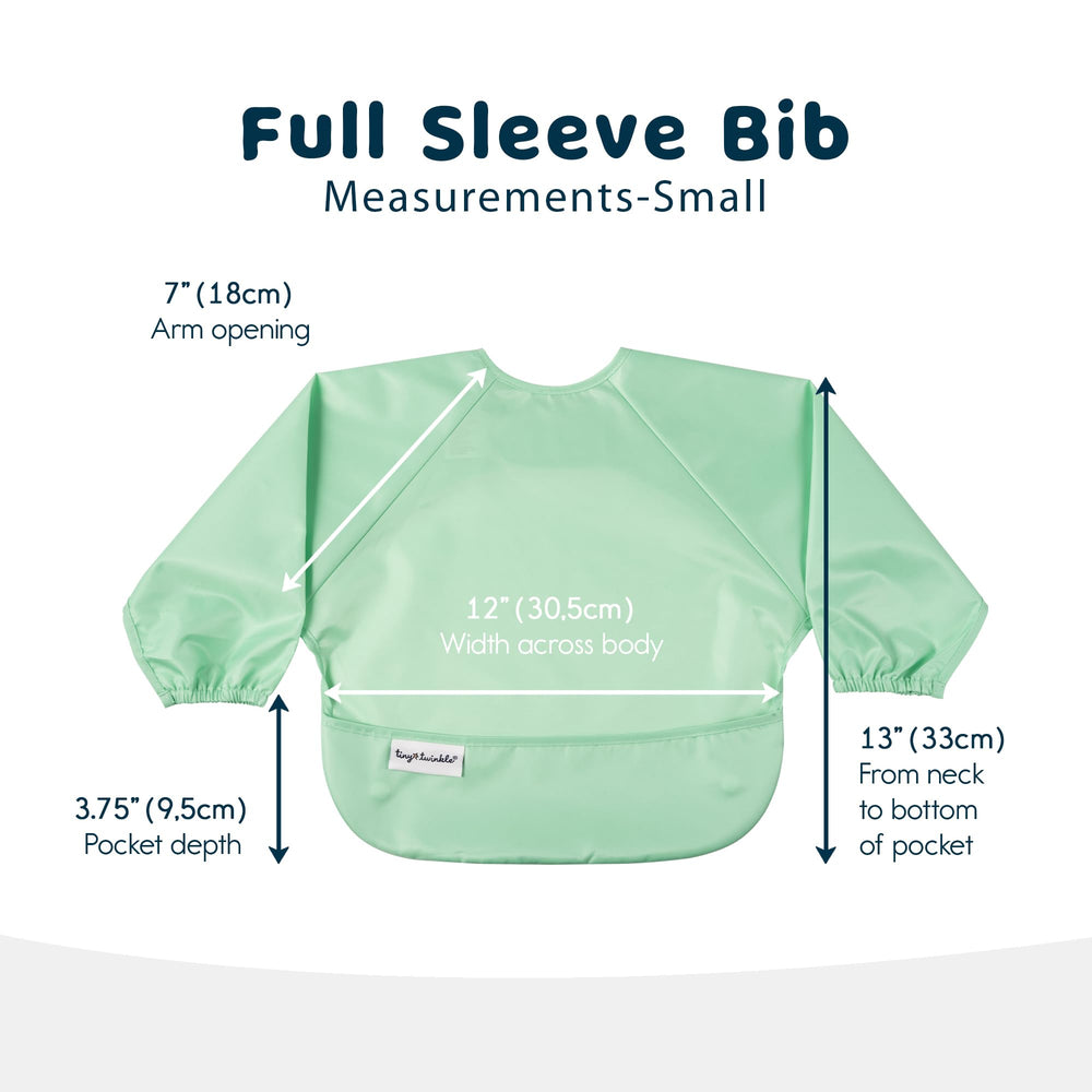 Tiny Twinkle long sleeve bib Mermaid waterproof protects clothes from spills.