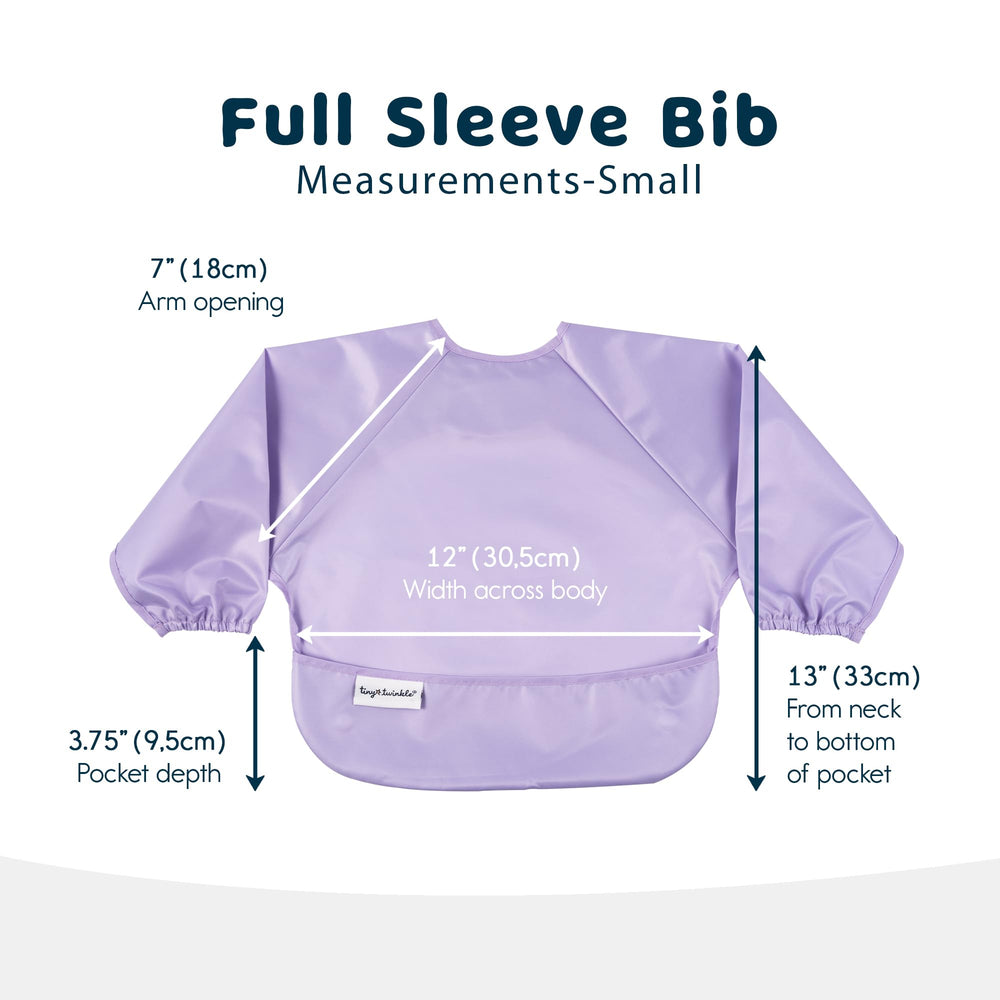 Tiny Twinkle long sleeve bib Mermaid wipe-clean keeps cleanup quick.