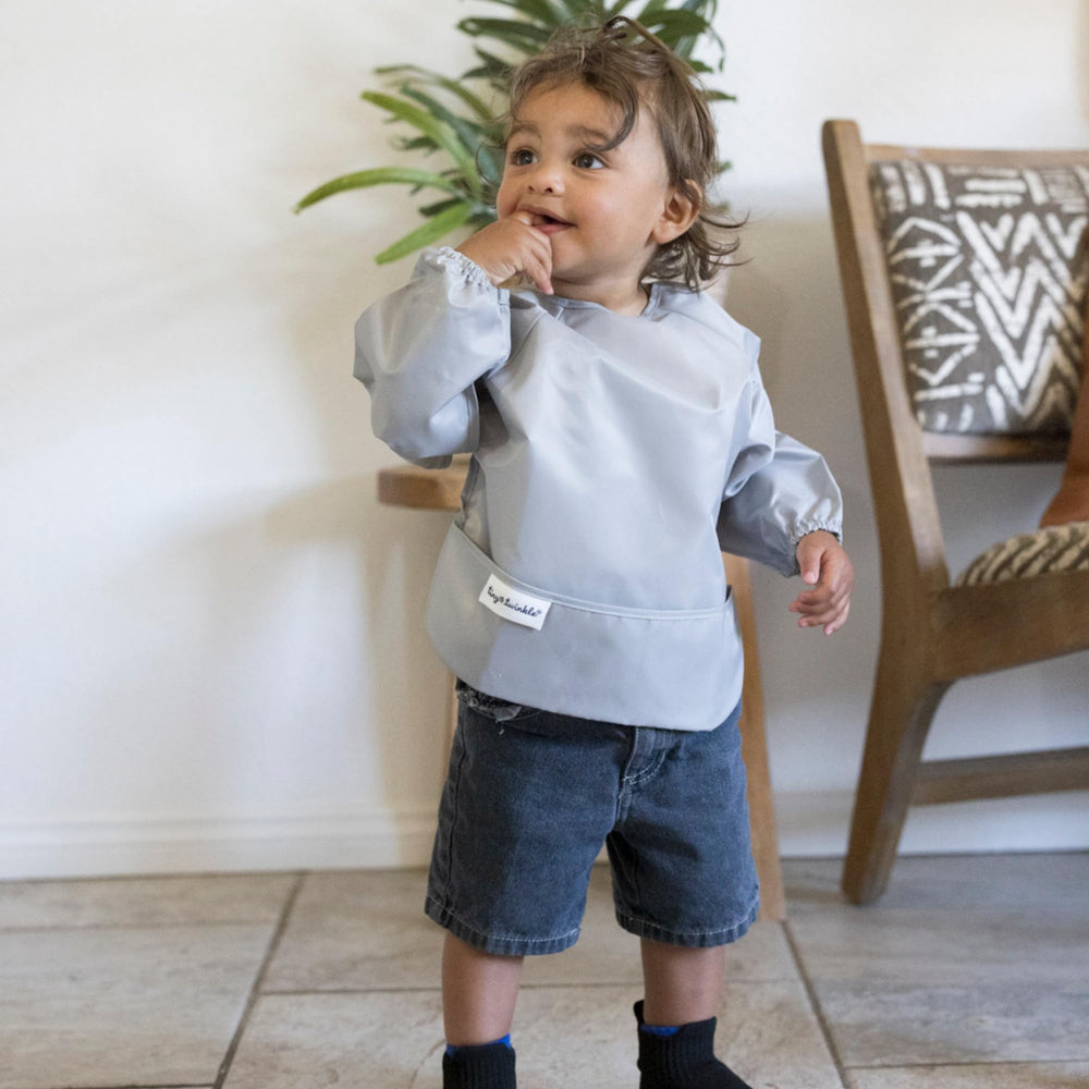 Tiny Twinkle long sleeve bib newborn-gift-ready makes a thoughtful shower present.