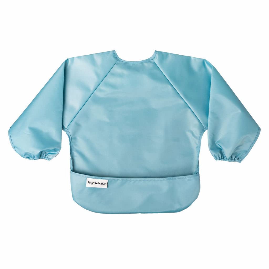 Tiny Twinkle long sleeve bib slate olive sleeve detail highlighting flexible cuffs
