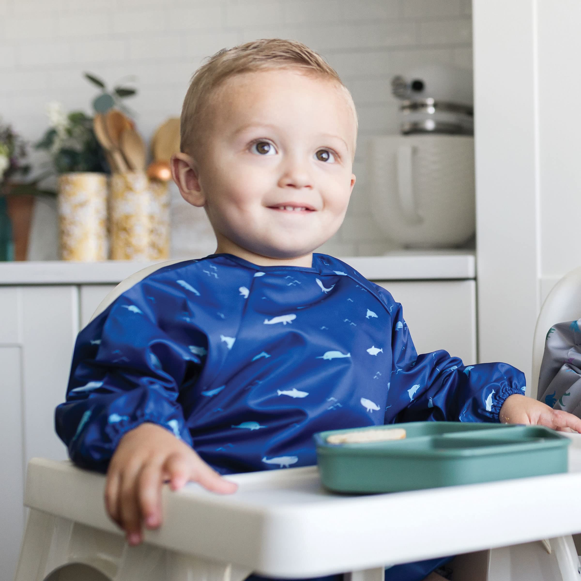 Tiny Twinkle long sleeve bib soft fabric texture offers gentle skin feel