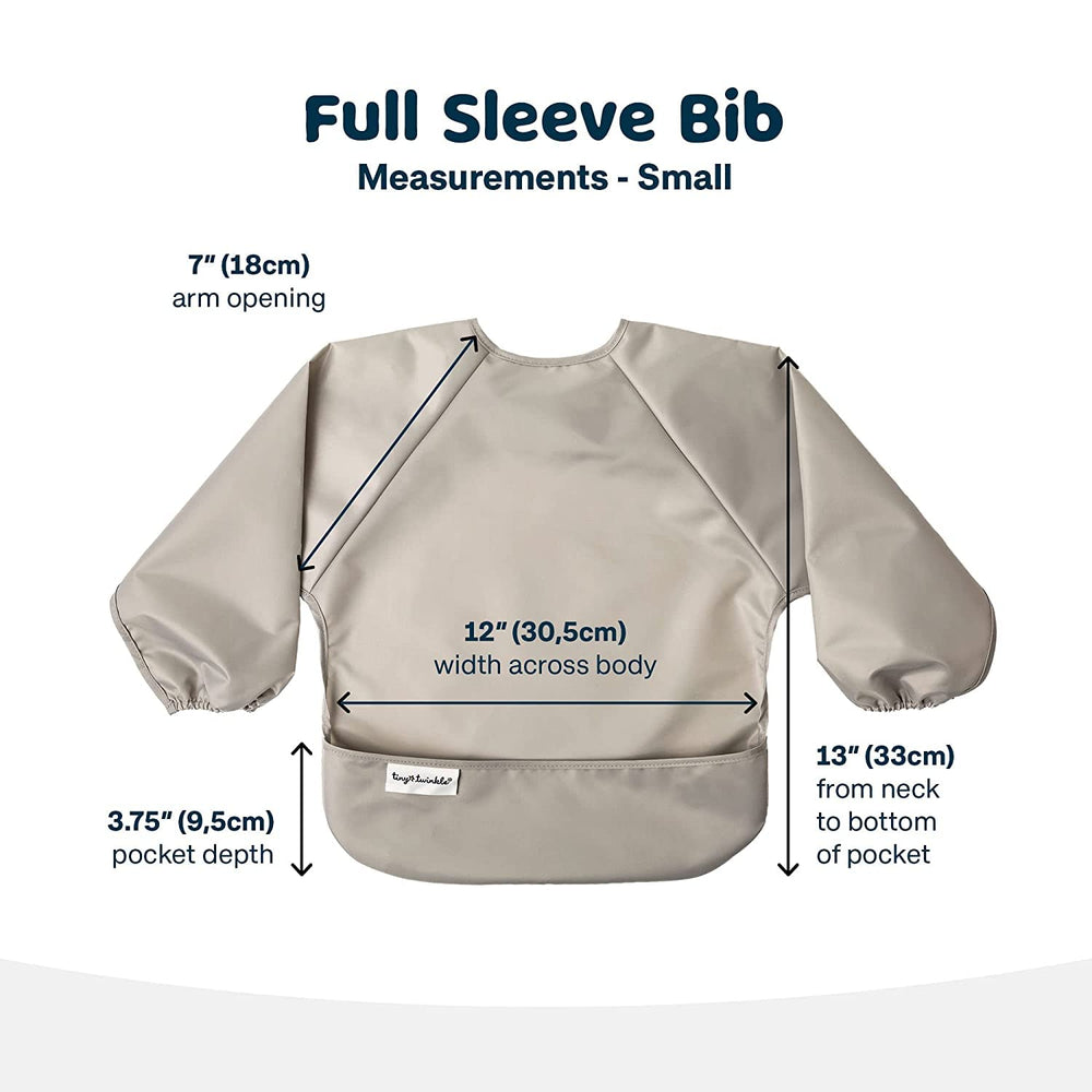 Tiny Twinkle long sleeve bib two-pack-set provides ready replacements for busy days.