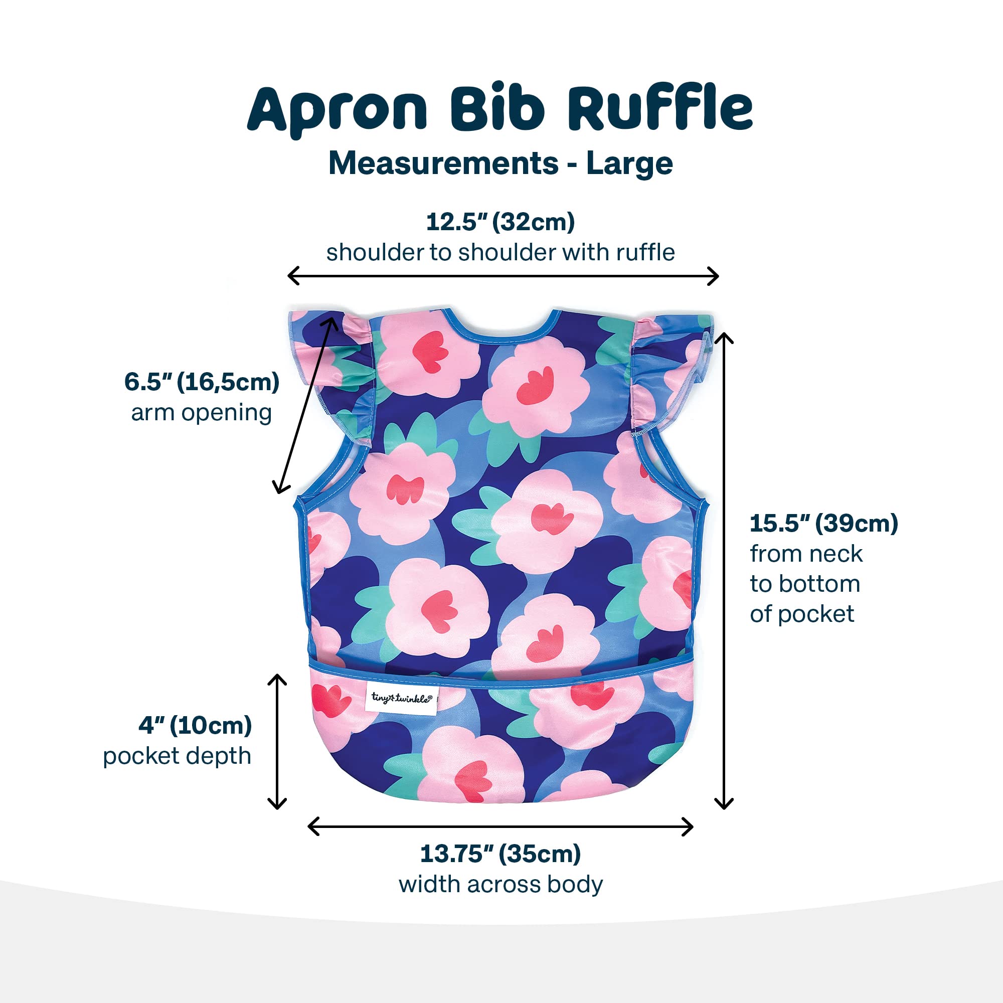 Tiny Twinkle bib fast-drying texture enables quick after-meal cleanup.