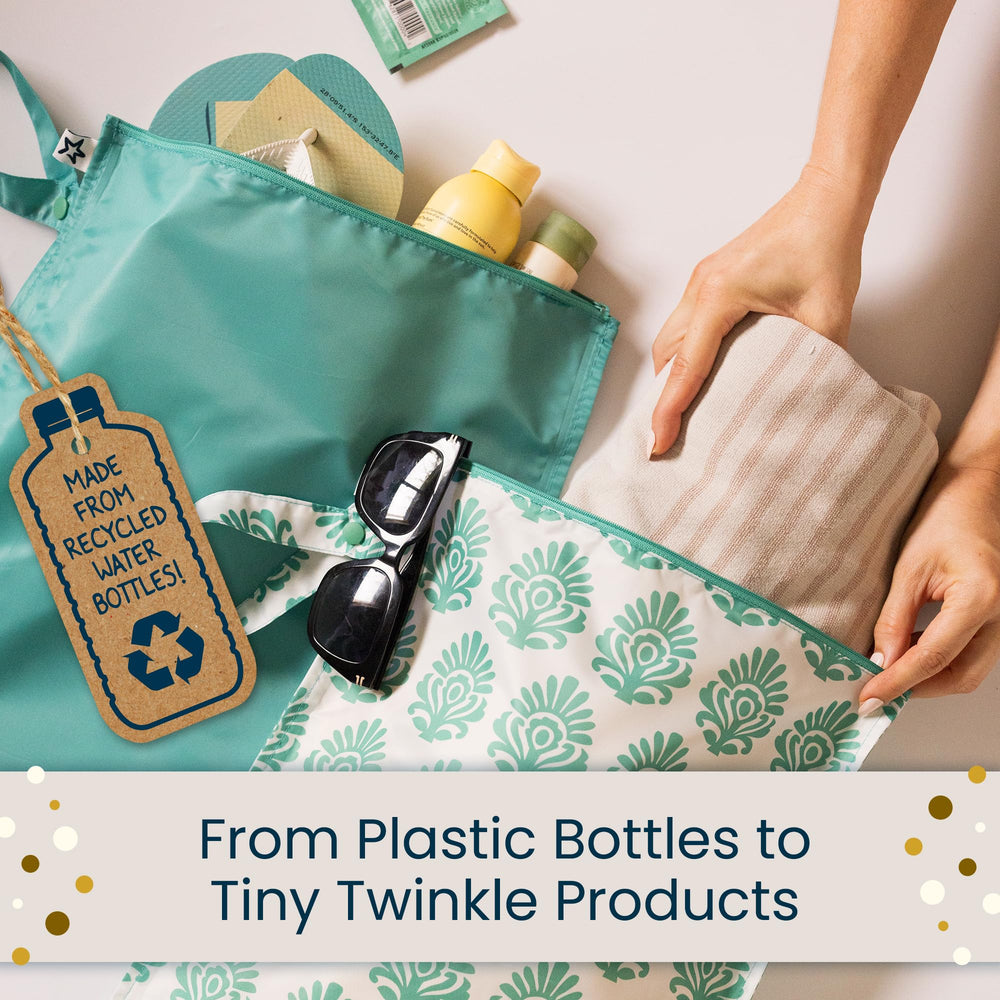 Tiny Twinkle Wet Bag fabric detail showing safety-certified material